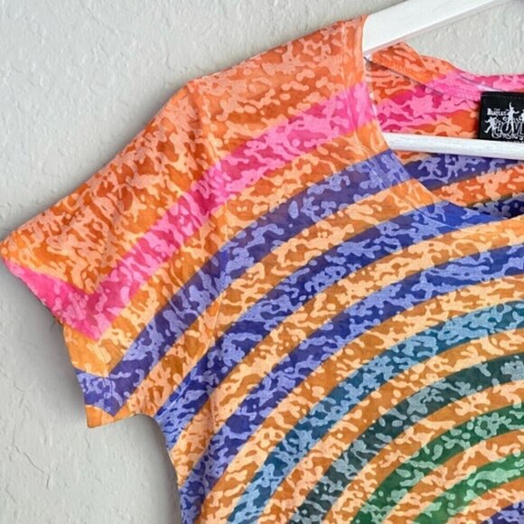 Cirque du Soleil Beatles Love T-Shirt Vintage XL S Burnout Rainbow Sheer Graphic - Picture 2 of 7